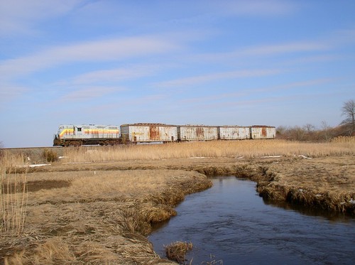 March 1, 2003, the final trash train to cross the old culvert